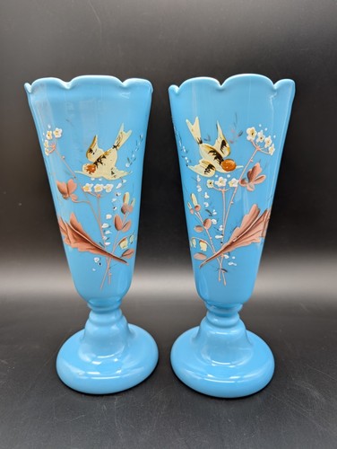 Paar opalglas vasen - vasen, blau