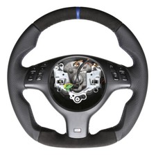  BMW Lenkrad E39 E46 M-Sport Abgeflacht Alcantara 12 Uhr Markierung blau 57879