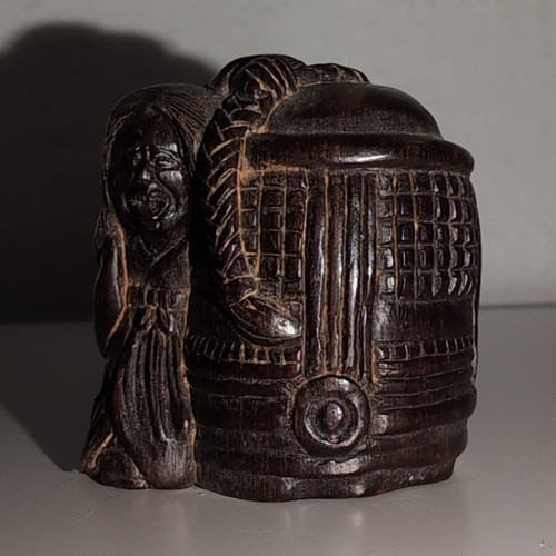 Netsuke frau mit - netsuke,