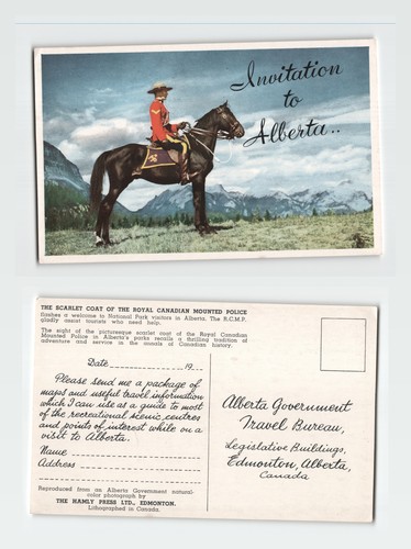 Postkarte rcmp offizier zu - -,