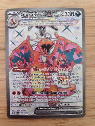 Pokémon tcg glurak 215 - pokémon, ex