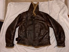 Original WW2 RAF 2 early panel wired irvin flight jacket wareings LARGE sz. 6