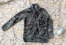 YFK Jungen Fleecejacke Gr. 134-140 - Camo / Tarnmuster Pullover Übergangsjacke