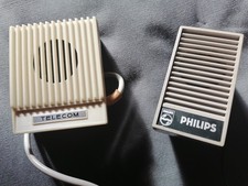 Sehr alte mini Lautsprecher Telecom, Philips u 1 kleines Microfon