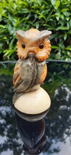 Dekorative eule alabaster - dekorative,