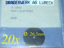 20 DRÄGER M12844 VENTILPLÄTTCHEN Ventilscheibe Narkose Pumpe Oxylog Ventil Sulla