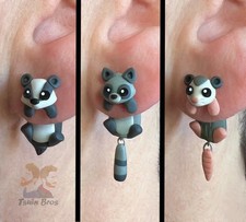 Animal earrings badger - earrings:,
