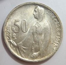 Tschechoslowakei, 50 Korun 1947, Silber