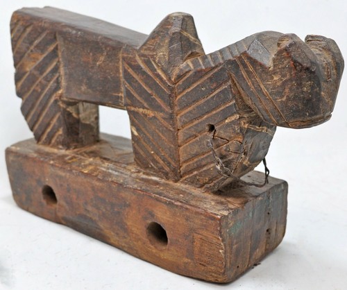 Antike holz tribal kuh - holz,