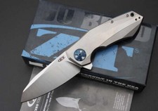 ZT0456 silberTitan Griff Qualität Taschenmesser Klappmesser Camping EDC Knife
