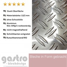 200 cm Aluminium Riffelblech