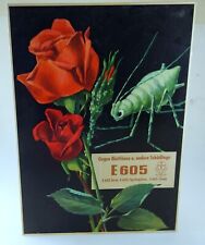Aufsteller Reklame Werbung E605 forte Bayer Blattläuse Pflanzenschutz um 1960