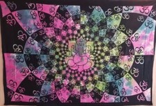 Wandtuch Ganesha OM, Batik