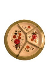 Vier Fondue Teller Vintage