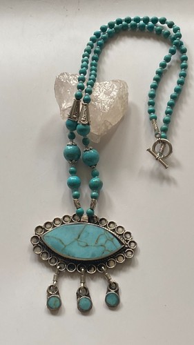 Collier edelstein türkis mit - edelstein,