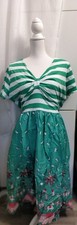 Sommerkleid Gr 46/48 Grün Streifen Rockabilly Rockabella Zirkus 