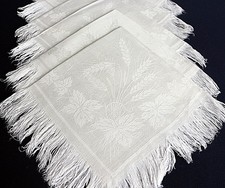 12x antike weiße feine Leinen