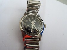 VINTAGE WEST END watch mens black dial manual wind manual great condition (J18)