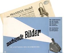 KW Prospekt EPISKOP PRAXIDOS Vergrößerungsgerät Bildwerfer Broschüre 1935 (Y5680