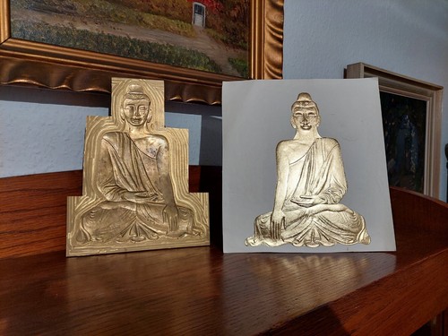 Buddha messing präge platte - prÄge,