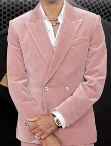 Herren pink samt zweireihig - herren,