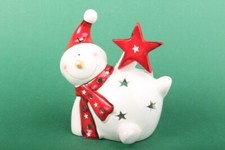 Schneemann mit Stern Windlicht