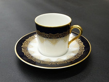 Z01 Porzellan Mokka Tasse Fraureuth mit Goldrand