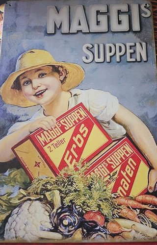 Blechschild maggi suppen - blechschild,