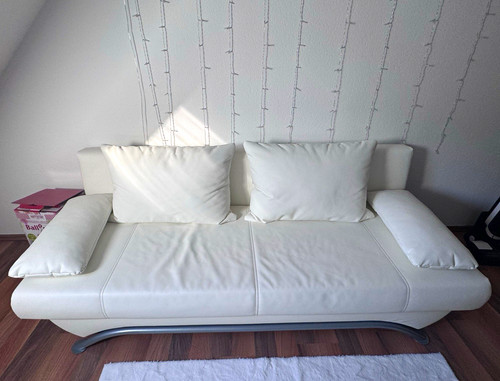 Schlafsofa kunstleder weiß - schlafsofa,