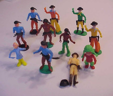 Konvolut an alten Steckfiguren (Piraten/Cowboys) der 80er/90er Jahre -Ersatzteil