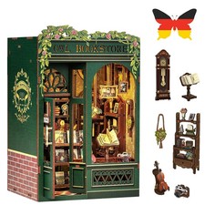 Book Nook Kit DIY Puppenhaus Selber Bauen Miniatur Haus mit LED Owl Bookstore DE