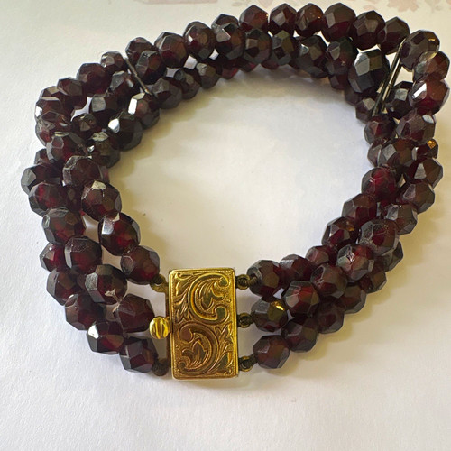 Vintage granat armband - granat,