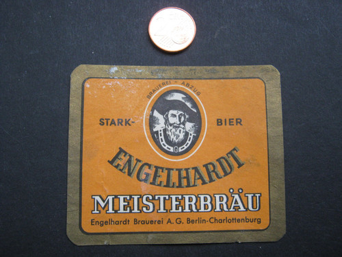 Beer label engelhardt brauerei - engelhardt,