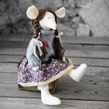 Design Vintage Stoffmaus 41 cm