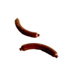 2 x LEGO® 25994 City,Minifiguren-Zubehör,Würstchen Sausage in braun Neuware.