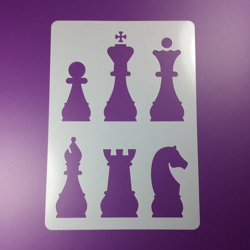Schablone schach figuren - a5,