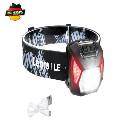 Led stirnlampe usb modi - led, 6