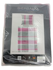 Bierbaum Biber Bettwäsche 135x200 cm Pink Kariert Modern 100% Baumwolle