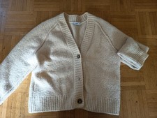 CLOSED Damen Oversize Strickjacke Grobstrick-CARDIGAN, Gr. S 34-38 Ecru Wolle BW