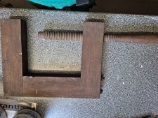 2 x Schraubzwingen aus Holz- Holzschraubzwinge Antik Handwerkszeug