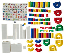 Hubelino Kugelbahn - Steine - Bausteine - Grundplatte - 164 Teile - Konvolut