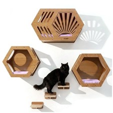 Modern Hexagonal Cat Wall