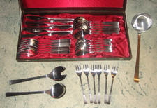 33 Teile DDR Besteck / 6 Personen Besteck / ABS Rostfrei DDR / im Kasten 1970