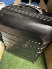 Großer Koffer Titan Schwarz Reisverschluss Schwergänging- Rollen