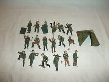 Konvolut 18 Soldaten Zelt Elastolin? Wehrmacht 2.Weltkrieg Diorama Handbemalt
