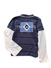 HSV Shirt/Pullover  gestreift Langarm Kragen Gr. 92  NEU