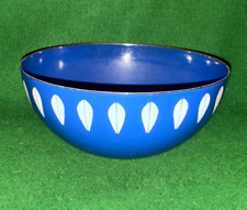 VINTAGE CATHERINEHOLM 8" BLAUE LOTUSMUSTER EMAILLIERTE METALLSCHALE