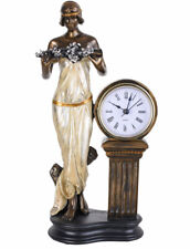 Antik Kaminuhr Jugendstil Nymphe Tischuhr Frauenfigur Uhr Standuhr Shabby Chic