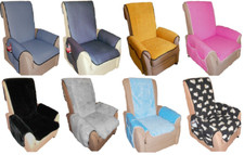 XL Sesselschoner Schoner Sesselauflage Überwurf Auflage Jeans Plüsch Flausch