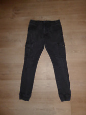 SAVVY Cargo Jeans Jogger Style Slim Gummizug Stretch Grau Gr.S L29 **TOP** R0